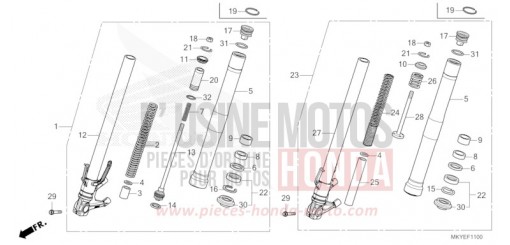 FRONT FORK CB650RACR de 2024